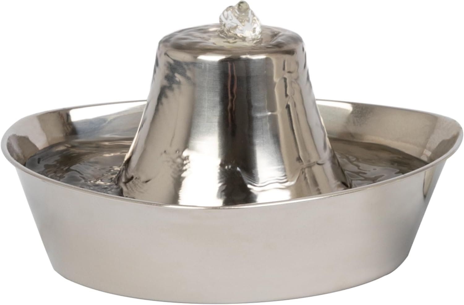 PetSafe Seaside Stainless Pet Fountain – Encourages Hydration – Dual Filtration Removes Odors – Compact Design – Rust Resistant Material – Quiet Motor –