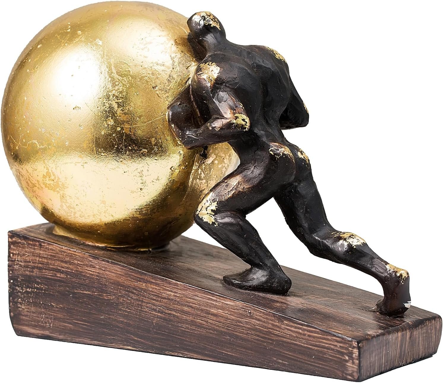 Lukitas Sisyphus Sculpture Home Decor, Struggler Statue, Sportsman Figurine Ornament for Office Living Room, Resin L8.5”