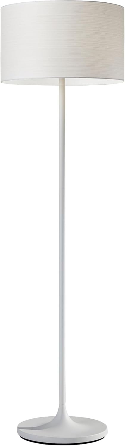 Adesso Floor Lamp with Scratch Proof and Corrosion Resistant Body – Perfect Lighting for Bedroom, Living Room and Corner Decor, Matte White