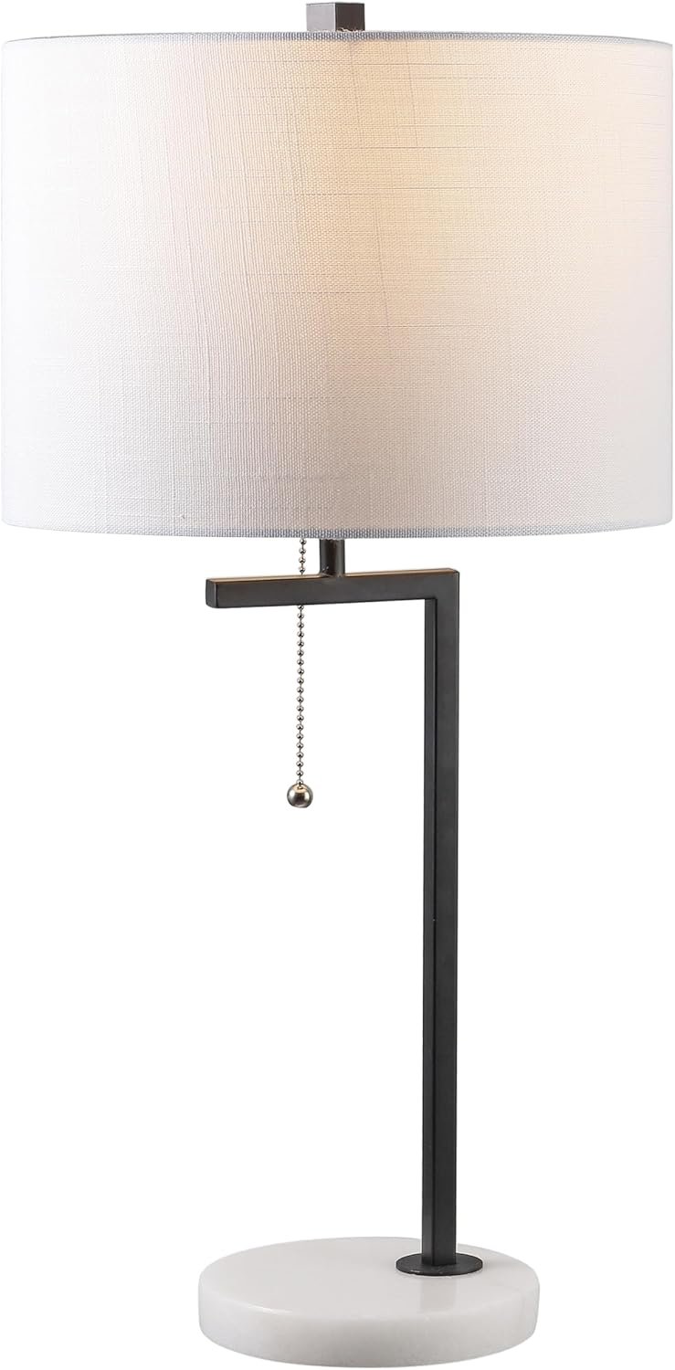 JONATHAN Y JYL1043B Alyssa 24.5″ Metal/Marble LED Table Lamp for Bedroom, Living Room, Office, College, Book Case, Nightstands and Coffee Table, Black