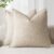 Foindtower Pack of 2, Decorative Linen Soild Throw Pillow Covers Soft Accent Cushion Case Boho Farmhouse Neutral Pillowcase for Couch Sofa Bedroom Living Room Home Decor 24 x 24 Inch Natural Beige