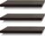 SAUMONIERES Floating Shelves Wall Shelf Solid Wood for Bathroom Bedroom Kitchen Set of 3, Espresso Wall Shelves