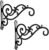 2 Pieces 6-Inch Outdoor Indoor Small Decorative Iron Wall Hooks for Hanging Lanterns Solar Lights Hummingbird Feeders Wind Chimes Hangers, Black