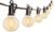 Outdoor String Lights 25 Feet G40 LED Patio Lights, Plug-in, 13 Plastic Edison Bulbs(1 Spare), Waterproof Connectable Hanging Light for Backyard Porch Balcony Party Decor, E12 Base, Black