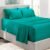 Hearth & Harbor Extra Deep Pocket Queen Sheets Sets – Fits Mattress 18-24 Inches Deep – Extra Deep Pocket Sheets – 6 Piece Queen Size – Teal