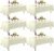 EMART 6 Pack Rectangle Table Cloth, 60 x 102 inch Ivory 100% Polyester Thickened Fabric for 6 Foot Banquet Wedding Party Rectangular Tablecloths