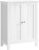 VASAGLE Floor Storage Cabinet, Freestanding Storage Unit with 2 Adjustable Shelves, for Bathroom Living Room Dining Kitchen, 11.8 x 23.6 x 31.5 Inches, White UBCB60W