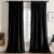 Joydeco Black Velvet Curtains 90 inch Length 2 Panels, Luxury Blackout Rod Pocket Thermal Insulated Window Curtains, Super Soft Room Darkening Drapes for Living Dining Room Bedroom,W52 x L90 inches