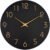 Mosewa Wall Clock 14 Inch Black Battery Operated Silent Non Ticking Simple Minimalist Rose Gold Numbers Decorative for Bedroom Living Room Kitchen Home Office