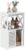 BYFU Bathroom Storage Cabinet, 3-Tier Small Floor Cabinet Freestanding Organizer with Door and Shelf for Living Room Hallway Kitchen Small Space, White