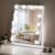Vanity Mirror with Lights, 13” x 11” Lighted Makeup Mirror for Desk, Hollywood Mirror with 12 Dimmable Bulbs, 3 Color Modes, Smart Touch Control, 360°Rotation