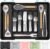 Extra Large Expandable Silverware Organizer, BPA-Free Food-Safe Cutlery Flatware Organizer, Kitchen Utensil Drawer Organizer, Adjustable Silverware Holder for Spoons Forks Knives, Black