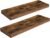 HOOBRO Floating Shelves for Wall, Wall Mounted Shelf Set of 2, 23.6″ Hanging Shelf with Invisible Brackets, for Wall in Bathroom, Bedroom, Toilet, Kitchen, Living Room, Office, Rustic Brown BF60BJ01