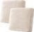 H.VERSAILTEX Velvet Stretch Couch Cushion Cover Plush Cushion Slipcover for Chair Loveseat Sofa Cushion Furniture Protector Seat Cushion Sofa Cover (2 Piece Large Sofa Cushion Covers, Ivory)