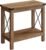 VASAGLE 2-Tier End Table, Side Table with Bottom Shelf, Nightstand for Small Spaces, for Living Room, Bedroom, Farmhouse Style, Honey Brown ULET235K41