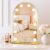 LUXFURNI Vanity Mirror with Lights, 20.5″ L x 13″ W Arched LED Makeup Mirror, Lighted Makeup Mirror with Lights, Smart Touch Control Dimmable 3 Modes Light, Gold