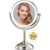 VESAUR 11.8″ Extra Large 17″ Tall Lighted Makeup Mirror, 1X/5X/10X 3-Sided Magnifying Mirror with 96 LEDs, 3 Color Dimmable Lights, 360° Swivel Dual Power Vanity Mirror, Nickel Finish – Great Gift