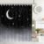 Mocsicka Moon Star Shower Curtain, Black, 72″W x 72″L (Pack of 1), Waterproof, Polyester, Night Starry Sky Theme, Bathroom