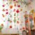 XunYee 6 Pcs 35.4 ft Flower Garlands Hanging Wildflower Backdrop Artificial Floral Garlands Fake Flower Vines Faux Silk Wildflower Decorations for Christmas Fall Thanksgiving Garden Wall Arch(Rose)