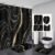 Nkzply 4 Pcs Black Marble Shower Curtain Sets with Rugs Gold Bathroom Sets with Shower Curtain and Rugs Modern Abstract Bathroom Decor Accessories Shower Curtains for Bathroom Toilet Lid Cover