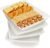 Serving Tray Platter, 4 Pack Food Tray for Veggie Fruit Snack Dessert Cookie Cheese, Food Trays for Party Supplies Display, Plastic Platters for Serving Food, Large White Trays, BPA Free
