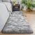 AROGAN 2×6 Feet Soft Runner Rugs for Bedroom Plush Fluffy Rug, Shag Furry Area Rug Carpet Non Shedding for Nursery Children Kids Girls Room Home Hallways Decorative, Grey and White