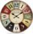 QWANPET Wall Clock – 12″ Retro Rustic Style Quartz Clock, Silent Non-Ticking Wooden Battery Operated for Living Room, Kitchen, Home, Bathroom, Bedroom