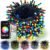 YIQU Smart Color Changing Christmas Lights, 66 FT 200 LED RGB String Lights with Remote App Control and Timer, Music Sync Multiple Modes Twinkle Mini Light Waterproof Indoor Outdoor