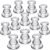 Candlestick Holders Bulk – 12PCS Taper Candle Holders for Table Centerpiece – Thick Glass Candle Holders for Wedding, Party and Festival Decoration