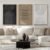 Large Framed Black and White Neutral Abstract Wall Art for Living Room, 3 Piece Boho Canvas Prints Paintings Artwork for Walls, Minimalist Geometric Pictures for Hallway Office Wall Decor 24×36 In