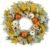 Fall Wreaths for Front Door, 22-24” Seasonal Wreath Decorations with Pumpkins/Berries for Indoor Outdoor Window Wall Porch, All-Weather Artificial Floral Wreath. Farmhouse Thanksgiving & Harvest Decor