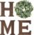 Mkono Farmhouse Wall Home Sign with Artificial Eucalyptus for O Rustic Wooden Hanging Letters Decorative Wall Art Decor for Living Room Kitchen Entryway Housewarming Gift, Brown