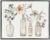 Stupell Industries Antique Floral Bouquets Flowers Glass Jar Painting, Black Framed, 16 x 20