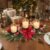 Alupssuc 28″ Christmas Centerpiece with 3 Candle Holders Trays,Dining Table Decoration with Baubles, Pine Cones, Red Berries, Spruce Branches, Flower for Indoor Home Party Table Holiday Decor, 1 Pcs