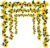 Uieke 3 Pack Artificial Sunflower Garland, 7.5ft/Strand Silk Sunflowers Hanging Vines Flowers with Green Leaves for Room Kitchen Garden Birthday Wedding Baby Shower Party Table Decor Large