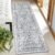 Vaukki Hallway Runner Rug, Vintage Shaggy Soft Laundry Rug 2′ x 6′, Non Slip Boho Entryway Runner Mat, Grey Washable Farmhouse Kitchen Area Carpet Runner for Bathroom, Entryway and Bedroom